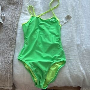 Neón green nike one piece swimsuit